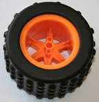 K'NEX Wheel Huge Orange soft tyre