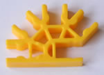 K'NEX Connector 4-way 3D Yellow