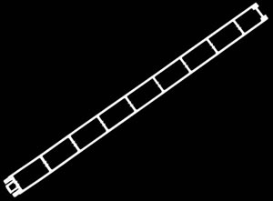 MICRO K'NEX Coaster Track 410mm straight White