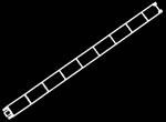 MICRO K'NEX Coaster Track 410mm straight White