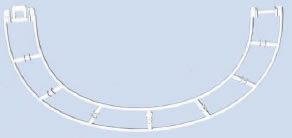 MICRO K'NEX Coaster track semi circle White
