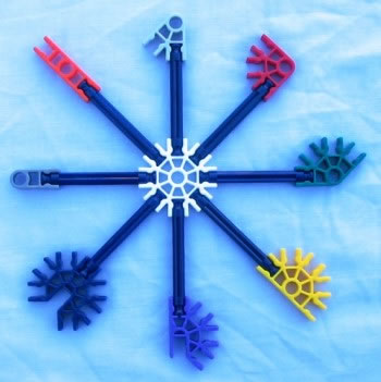 combined shipping Details about   lot of 10 gold  K'Nex 5 position connectors 