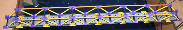 K'NEX Truss bridge 1m span narrow track