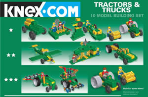 Set de 10 modèles de camions et tracteurs K'NEX