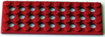 Brique K'NEX plaque 4 x 10 Rouge