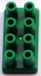Brique K'NEX 2 x 4 avec grands plots Verte