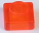 Brique K'NEX plaque 1 x 1 Orange transparente