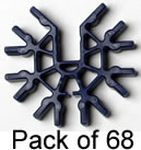 Pack 68 Connecteur K'NEX 7 points 3D Bleu fonc