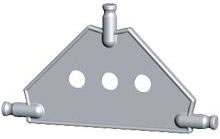 Petit Panneau connecteur triangulaire K'NEX Argent