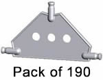 Pack 190 Petit Panneau connecteur triangulaire K'NEX Argent