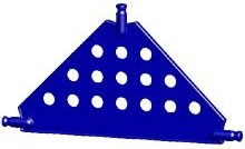 Panneau connecteur triangulaire Moyen K'NEX Bleu