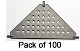 Pack 100 Grand Panneau connecteur triangulaire K'NEX Argent