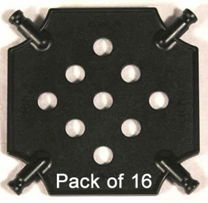 Pack 16 Petit panneau connecteur Carr K'NEX Noir