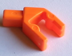 Clip K'NEX avec embout en angle 3D Orange