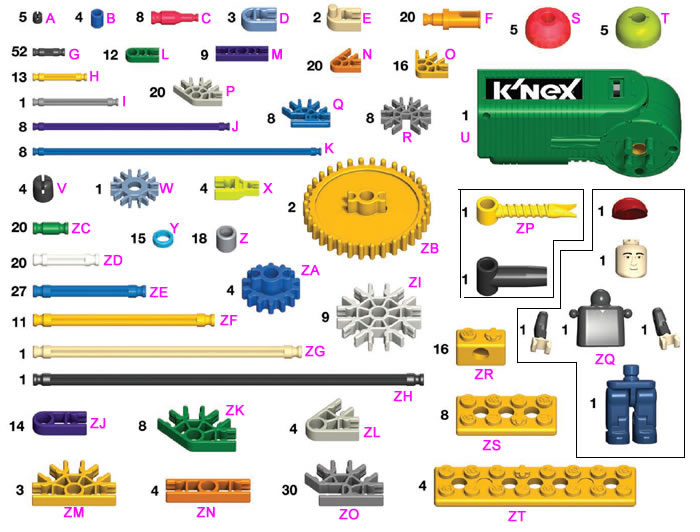 Details about   10 Knex Orange Clips with Angled End 3D Standard K'nex Parts Lot