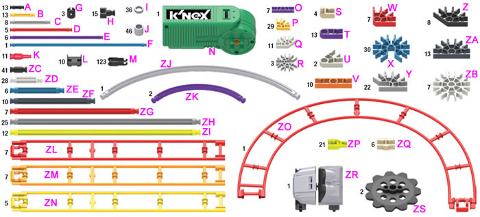 K'NEX Flexi Rod 190mm Fluorescent Yellow   # 91107 FREE P&P CLASSIC KNEX 