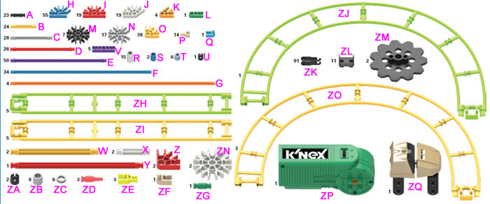 Details about   20 Micro Knex Roller Coaster Tracks Orange 16" Straight with Pins K'NEX Parts