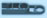 3020001 K'NEX Hinge half long blue for K'NEX K-Force Double Draw building set
