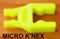 531100 MICRO K'NEX Classic-to-micro reducer clip Yellow for K'NEX Lunar Launch roller coaster