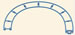 847801 MICRO K'NEX Coaster Track semi circle Blue for K'NEX Kraken's Revenge roller coaster