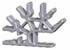 909091 K'NEX Connector 4-way 3D Silver for K'NEX K-Force Dual Cross building set