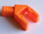 91690 K'NEX Clip with Angled end 3D Orange for K'NEX Loopin' Lightning Coaster