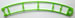 99142 MICRO K'NEX Coaster Track curve right Green for K'NEX Typhoon Frenzy coaster